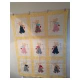 Overall Sam quilt, 50x60 machine made