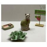 Lot of 4 Light Pink/Green Deco