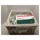 Tote full of scrapbooking supplies