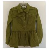 Logo Lori Goldstrin Olive Green Jacket w Flared