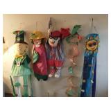 Group of vintage outdoor decorations