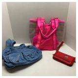 Lot of 2 Beach Bags & Wristlet Wallet
