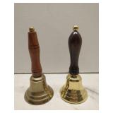 Lot of 2 brass teachers bells
