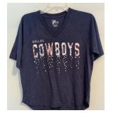Sequin 'CowBoy' Graphic Navy Blue Short-sleeve