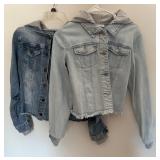 Lot of 2 Hooded Denim Jackets