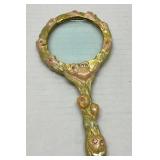 Vintage Ornate Handheld Vanity Mirror featuring