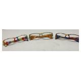 3 Pair of Colorful Reading Glasses