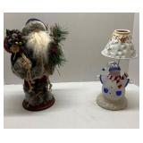 Two Santa Claus Decor Items