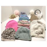 Group of beanie stocking caps