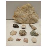Group of stones and crystals