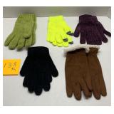 Lot of 5 pairs of Ladies Gloves
