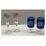 4 Souvenier Spinneker Beach Club Beer Glasses