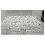 Large Lot of Vintage Wheat Etched Glassware