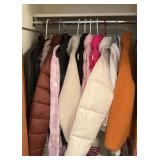 Coats Vests & Rain Jackets in Hall Closet
