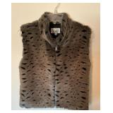 Grace Clothing Co Gray Faux Fur Vest Small