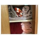2 Shelves of Blankets & Throws