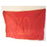 Chi Omega DADS DAY 1967 fleece throw