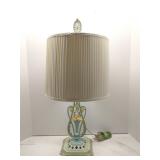 Painted cast iron lamp