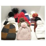 Group of beanie stocking caps