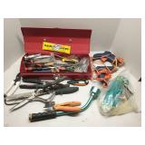 Group of tools and red toolbox