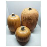 Group of 3 decorative pumpkins