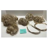 Lot of 5 Hair Extensions & 2 Braids