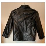 Childrens Black Faux Leather Motorcycle Jacket