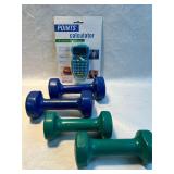 Health Set dumbells and pint counter