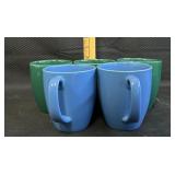 5 Colorful Glazed Coffee Cups