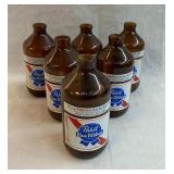 6 Vintage Pabst Blue Ribbon Beer Bottles