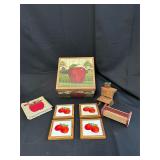 Apple Themed Coasters and Decorations