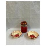 Apple Themed Bowls and Candle