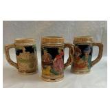 3 Vintage Beer Steins