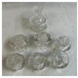 Lot of Crystal Candle Holders and Oil Bottle