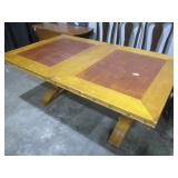 Dining Table w/Leaf - Geometric Pattern Top