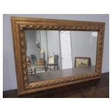 Mirror - Gold/Brown Design Wood Frame