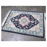 Wool Area Rug w/Fringe