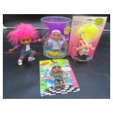4 Troll Toys - Keychain, Madonna, Skater, More