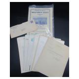 1940's Documents - Lathe, Letters, More