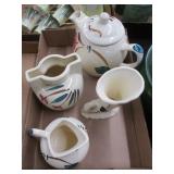 Purinton Pottery Teapot, Cases, Pitcher