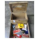 Wood Box w/Shop Items