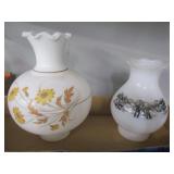 Two Glass Lamp Shades