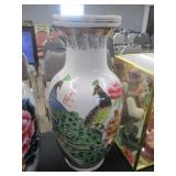 Japanese Peacock Vase