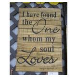 Wood Art - 'I have found the One'