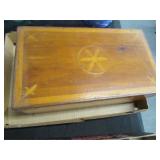 Wood Box w/Flower Inlay