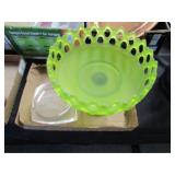 Westmoreland Green Glass Compote