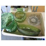 Green & Clear Glassware