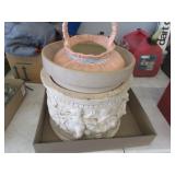 Planters & Handle Dish, Pottery  Bowl