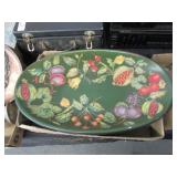 Oval Fruit Print Bowl