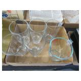 Glasses & Pyrex Measuring Cup